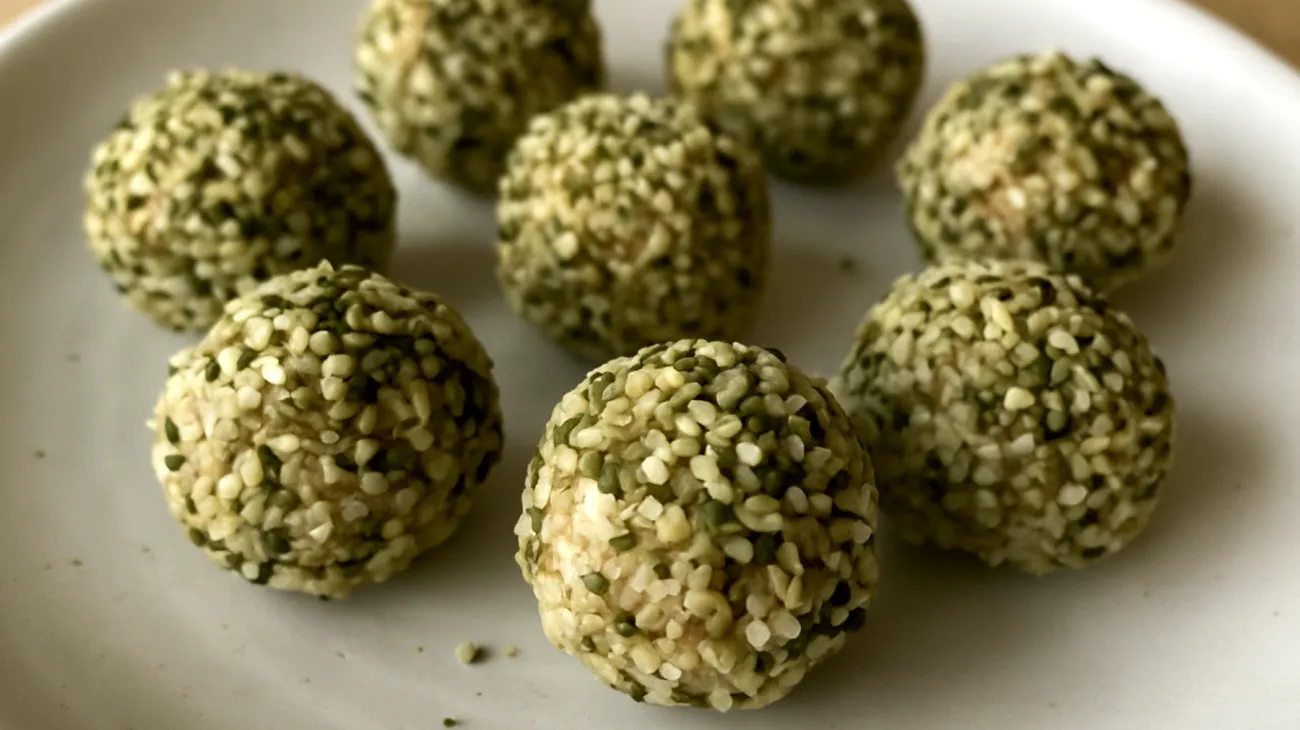 Amaranth-Kokos-Energiebällchen mit Hanfsamen"
