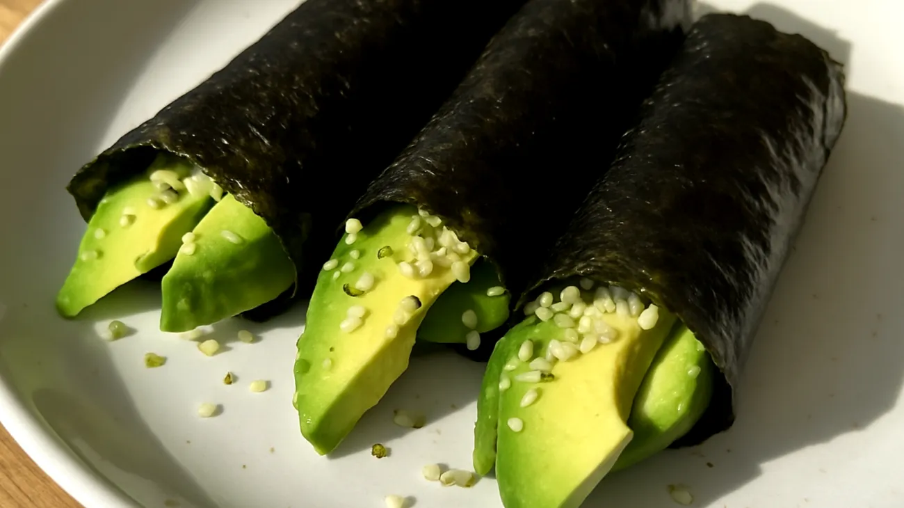 Nori-Wraps mit Hanfsamen und Avocado"